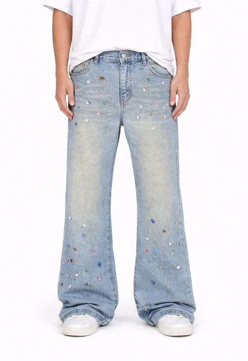 AZUL COLORED GEMSTONE DENIM