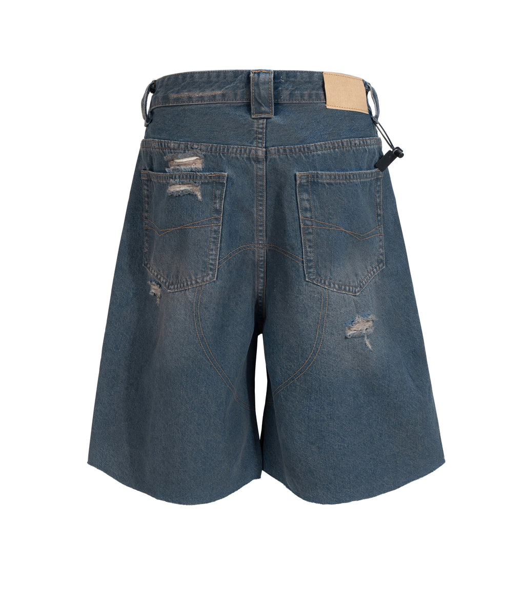 DESTROYED BIKER SHORTS