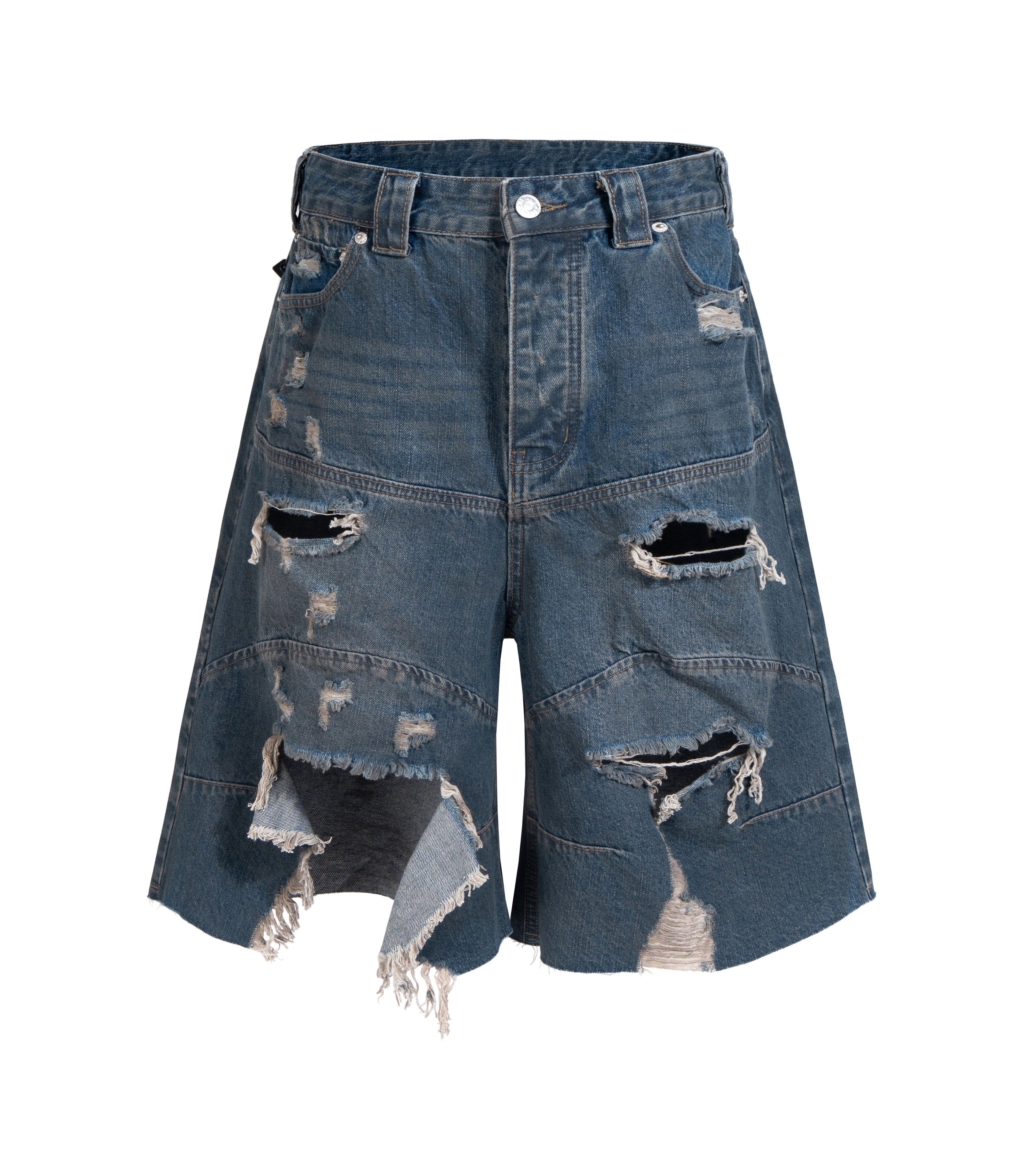 DESTROYED BIKER SHORTS